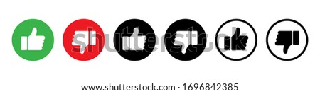 Thumb up Thumb down vector isolated icons. Social media app. Design element set. Feedback sign. Positive or negative sign or symbol. EPS 10