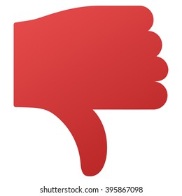Thumb Down vector toolbar icon. Style is gradient icon symbol on a white background.