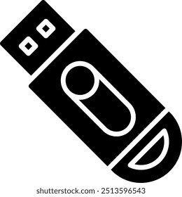 Thumb Drive Glyph Vector Icon Design