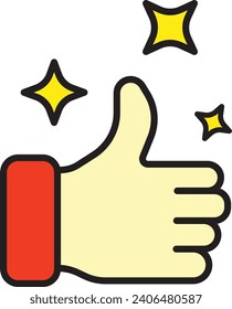 Thumb Up für das Symbol für exzellenten Service