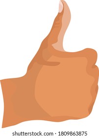 Handschrift mit Thumb-Finger-Vektorgrafik