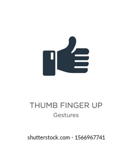 Thumb finger up icon vector. Trendy flat thumb finger up icon from gestures collection isolated on white background. Vector illustration can be used for web and mobile graphic design, logo, eps10