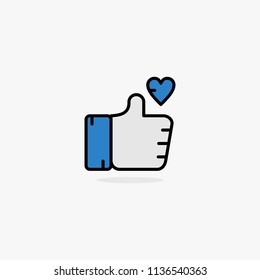 Thumb finger love icon design vector