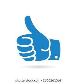 Thumb finger sign vector illustration isolated on white background