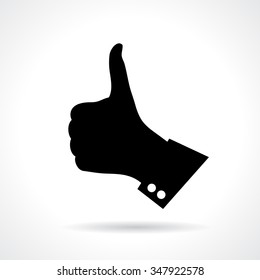 Thumb finger up sign vector illustration isolated on white background