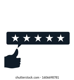 Thumb and five star icon ,rating icon