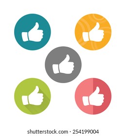 Thumb up flat icon