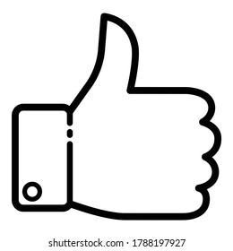 Thumb Up Flat Icon Isolated On White Background