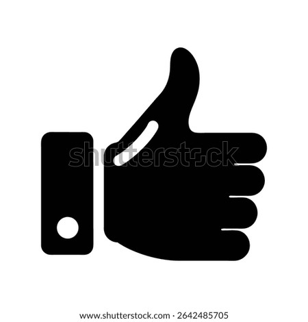 Thumb up flat icon vector illustration