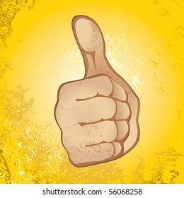 Thumb Up Gesture (Expressing Satisfaction, Approvement, Success)