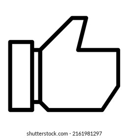 Thumb gesture finger in outline icon. Like, favorite, approve, okay symbol. Social media button