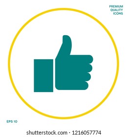 Thumb up gesture. Graphic elements for your design