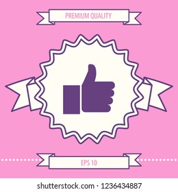 Thumb up gesture. Graphic elements for your design