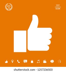 Thumb up gesture. Graphic elements for your design