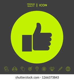 Thumb up gesture. Graphic elements for your design