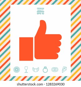 Thumb up gesture. Graphic elements for your design