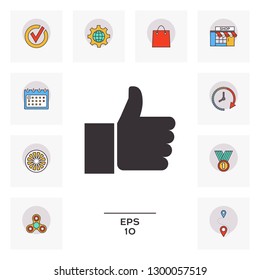 Thumb up gesture. Graphic elements for your design
