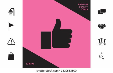 Thumb up gesture. Graphic elements for your design