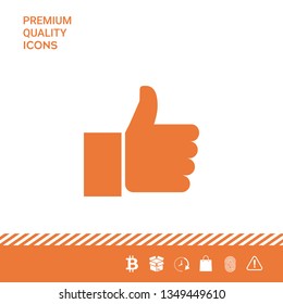 Thumb up gesture. Graphic elements for your design