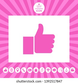 Thumb up gesture. Graphic elements for your design