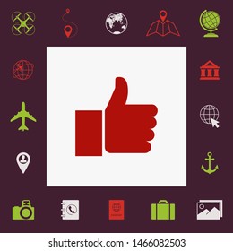 Thumb up gesture. Graphic elements for your design