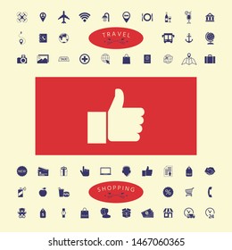 Thumb up gesture. Graphic elements for your design