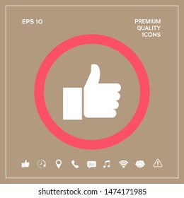 Thumb up gesture. Graphic elements for your design