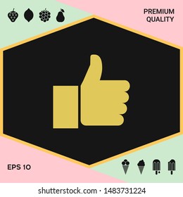 Thumb up gesture. Graphic elements for your design