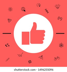 Thumb up gesture. Graphic elements for your design
