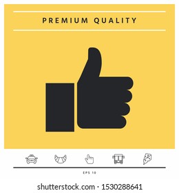 Thumb up gesture. Graphic elements for your design