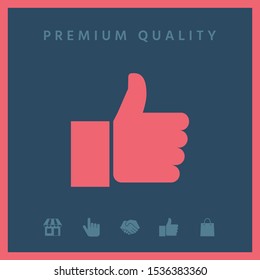 Thumb up gesture. Graphic elements for your design