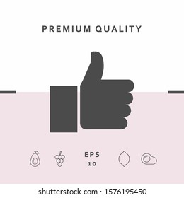 Thumb up gesture. Graphic elements for your design