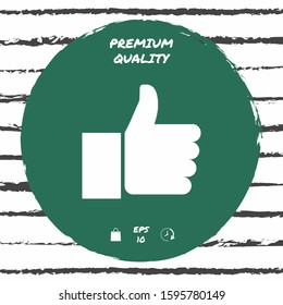 Thumb up gesture. Graphic elements for your design