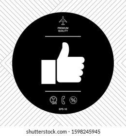 Thumb up gesture. Graphic elements for your design