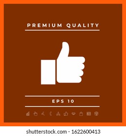 Thumb up gesture. Graphic elements for your design