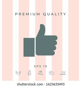 Thumb up gesture. Graphic elements for your design