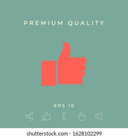 Thumb up gesture. Graphic elements for your design