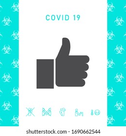 Thumb up gesture. Graphic elements for your design