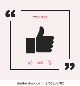 Thumb up gesture. Graphic elements for your design