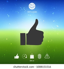 Thumb up gesture - icon
