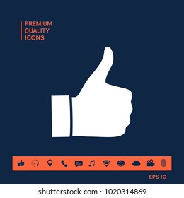 Thumb up gesture - icon