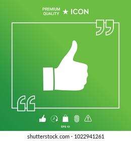 Thumb up gesture - icon