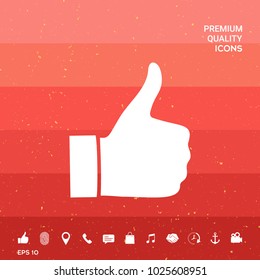 Thumb up gesture - icon