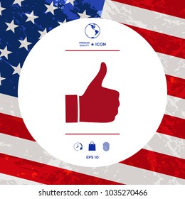 Thumb up gesture - icon