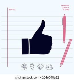 Thumb up gesture - icon