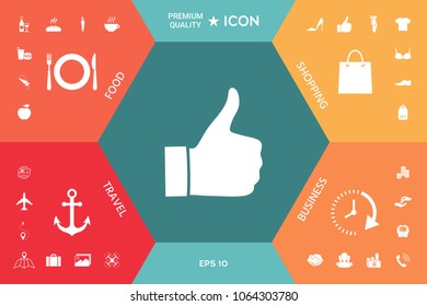 Thumb up gesture - icon
