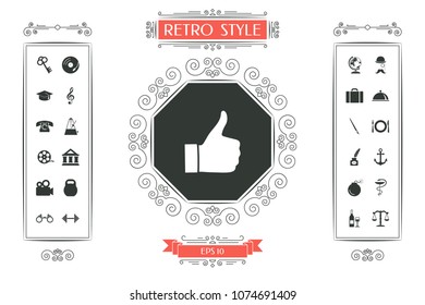 Thumb up gesture - icon