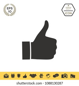 Thumb up gesture - icon