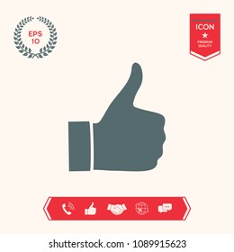 Thumb up gesture - icon
