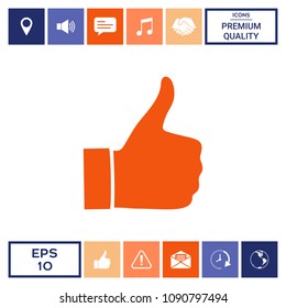 Thumb up gesture - icon